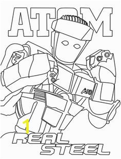 Real Steel Atom Coloring Pages