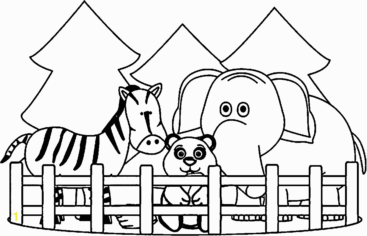 zoo very cute animals coloring page