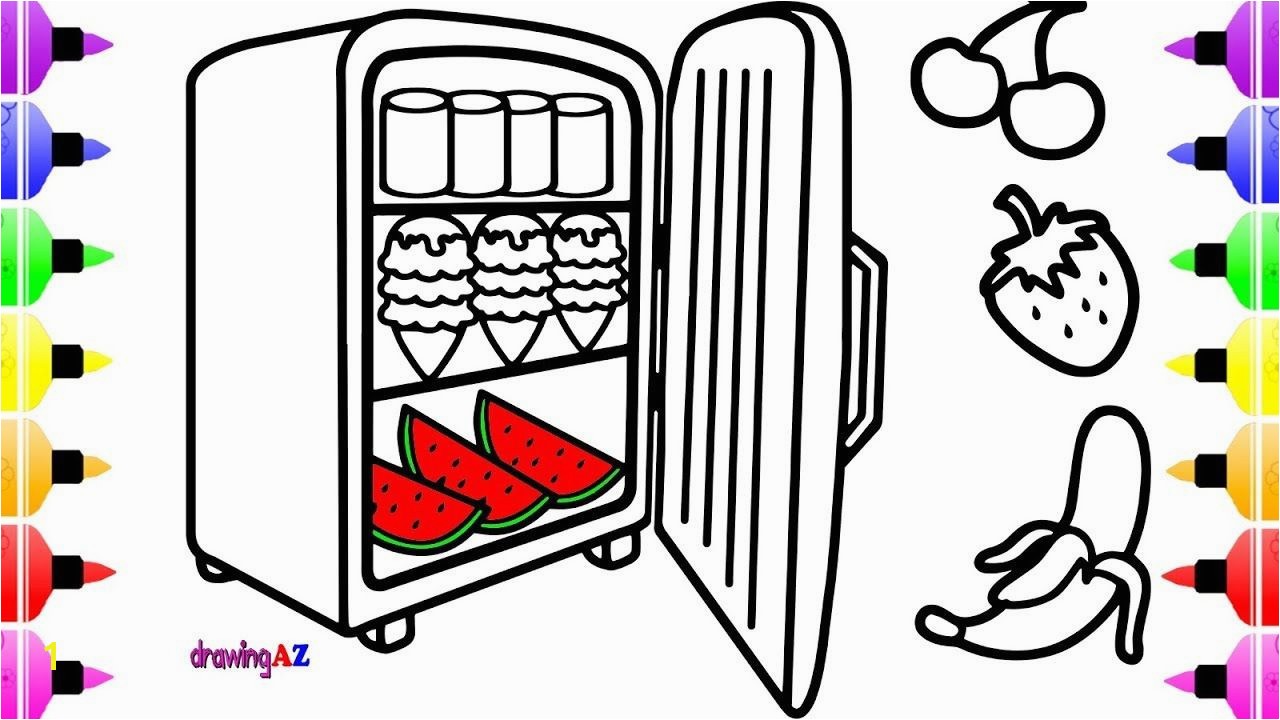 Lollipop Coloring Page Fresh Coloring Pages Food In A Refrigerator with It S Door Open &