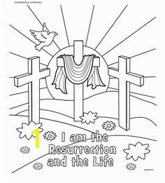 Resurrection Coloring Page Religious Easter Coloring Page Easter Coloring Pages for Kids