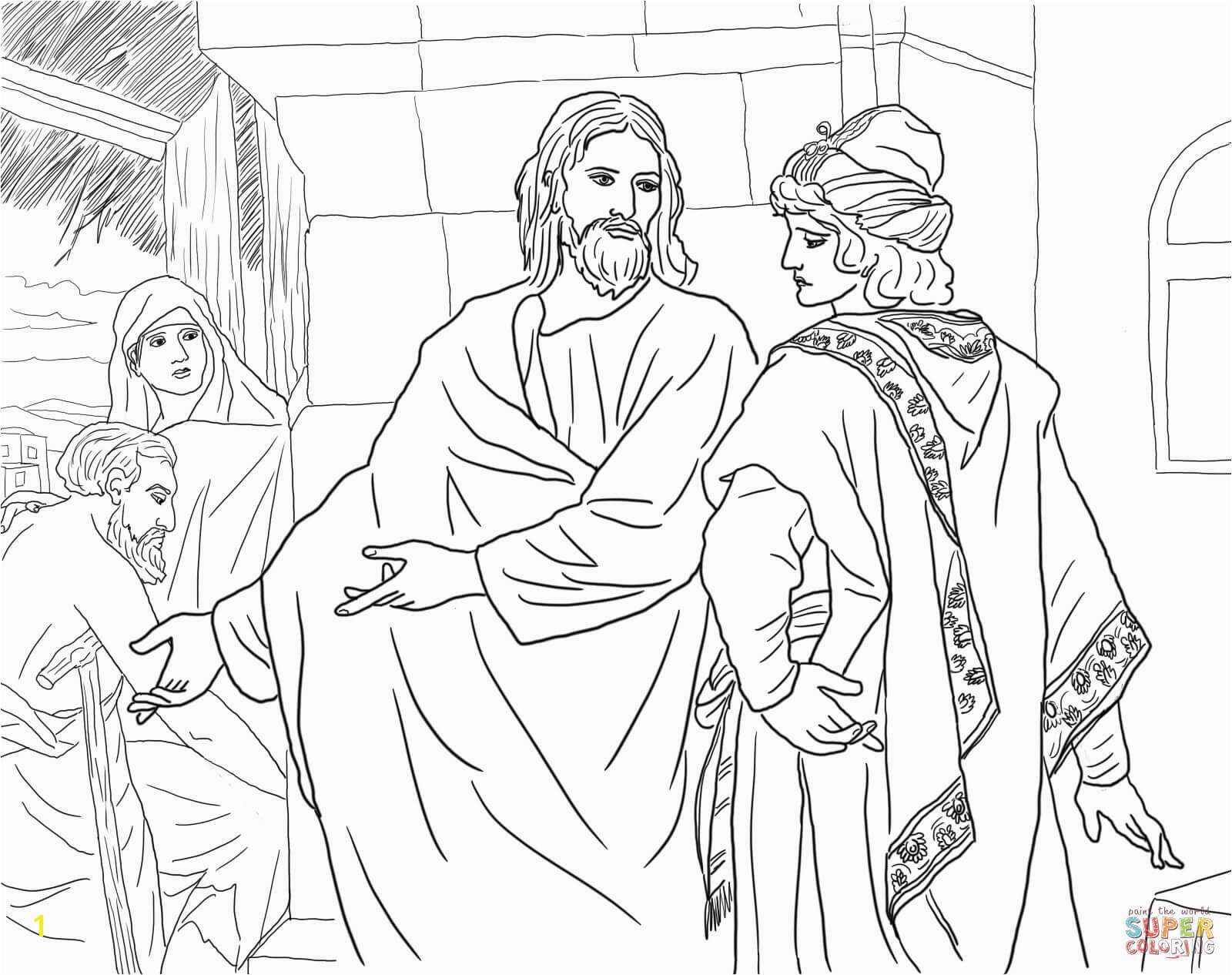 Rich Man and Lazarus Coloring Page Superior Rich Man and Lazarus Coloring Page Jesus the Young Free