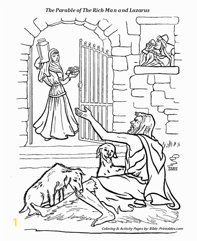 Rich Man and Lazarus Coloring Page the Parable Of the Rich Man and Lazarus the Parables Of Jesus