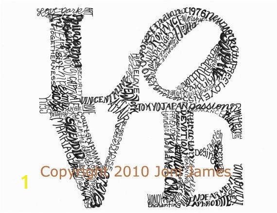 Robert Indiana Love Coloring Page Philadelphia S Robert Indiana Love Word Art Typography Illustration