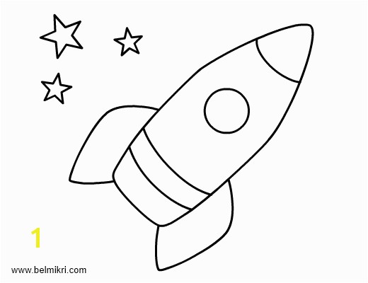 rocket coloring page for preschool