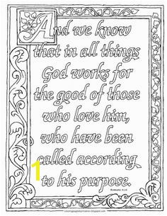 Coloring Pages for Kids by Mr Adron Printable Romans 8 28 Coloring Page