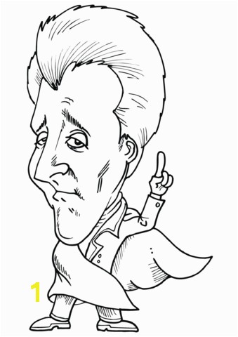 Andrew Jackson caricature coloring page