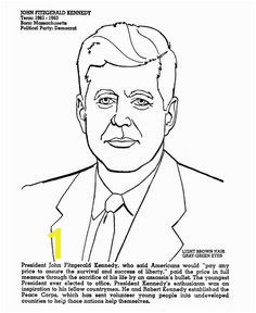 John F Kennedy Coloring Page