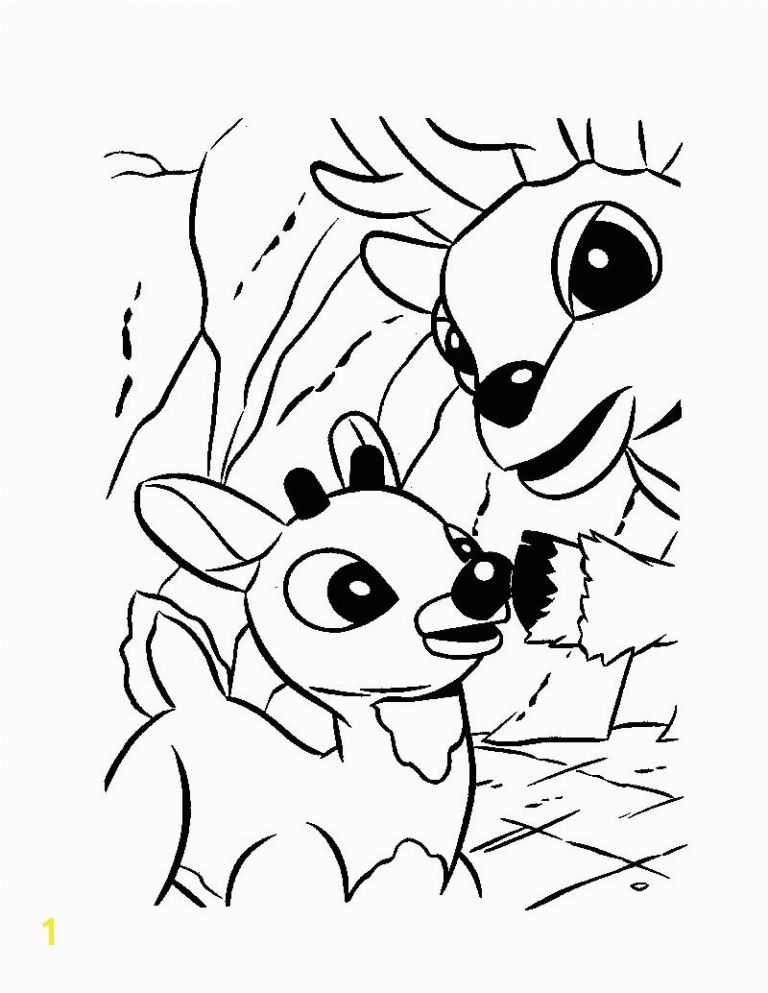 Rudolph and Clarice Coloring Pages Santa S Reindeer Coloring Pages Best