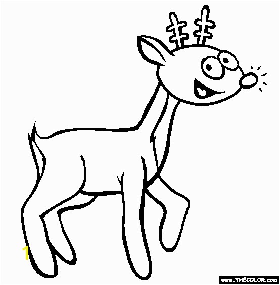 Rudolph the Red Nose Reindeer Christmas Coloring