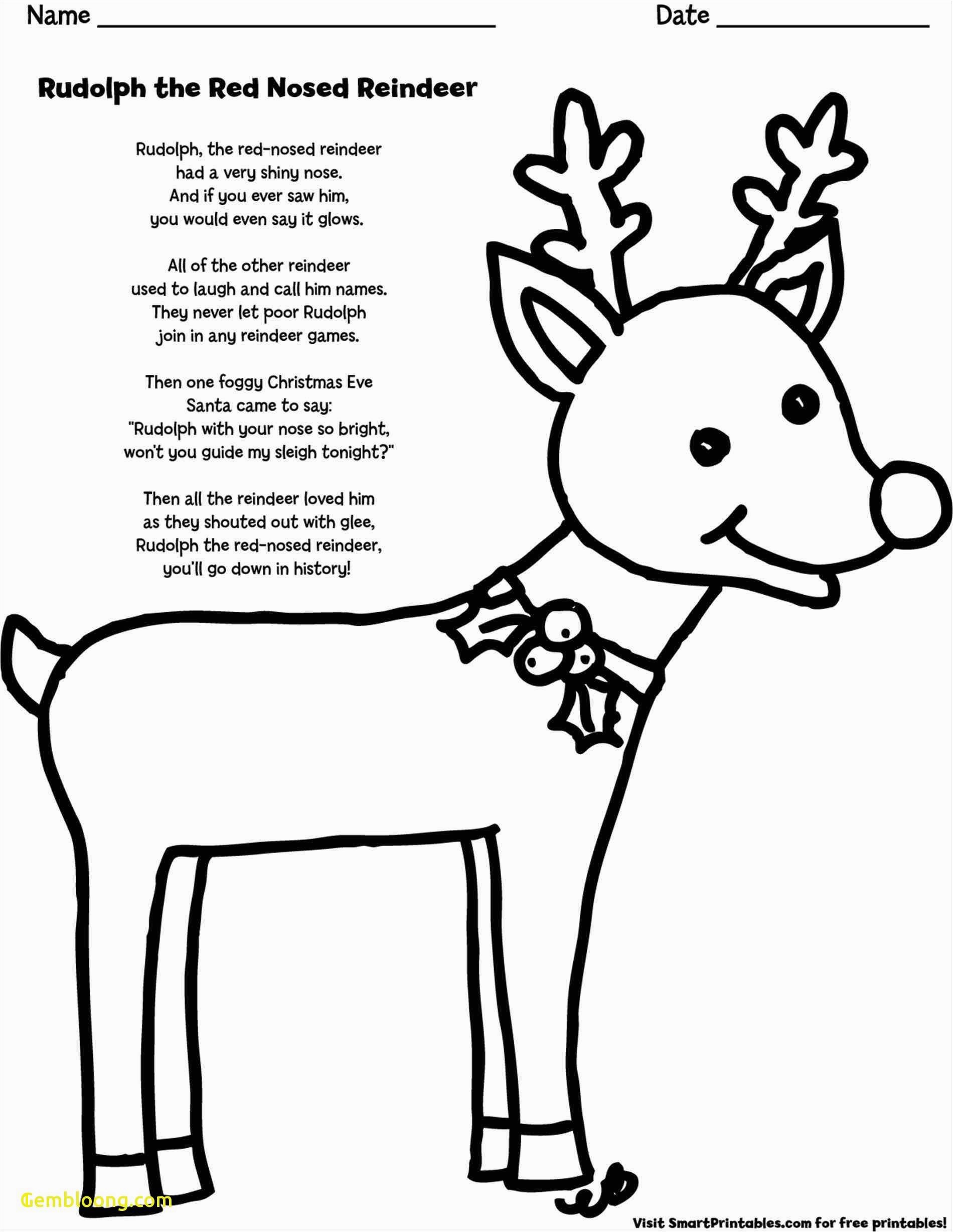 Rudolph the Red Nosed Reindeer Coloring Pages