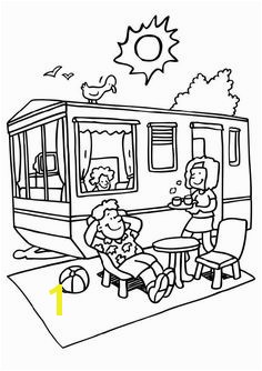 6 Pics of RV Camper Coloring Pages Camping Coloring Pages
