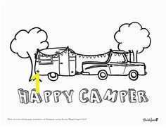 Free Download Camper Coloring Page