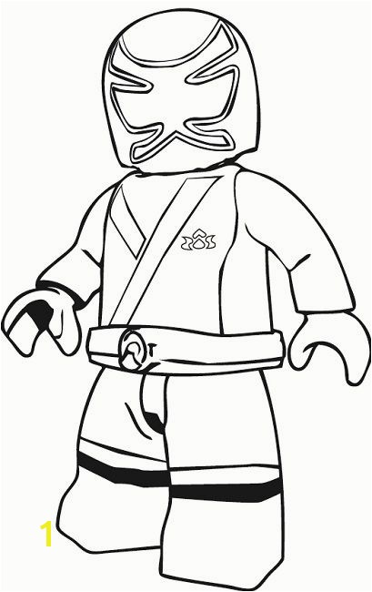 Lego Samurai Power Ranger Minifigure coloring page for boys