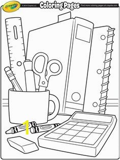 School Supplies on crayola · Free Coloring PagesColoring sheetsColoring