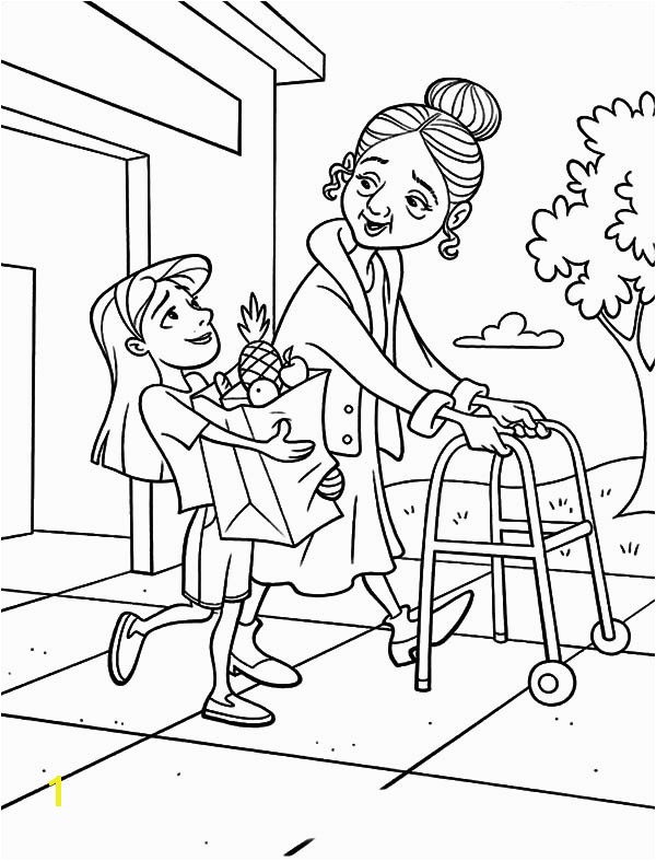 Serving Others Coloring Pages Helping People Drawing at Getdrawings