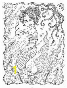 Coloring Book OH LA LA y PinUp Tattooed Mermaids to Color Fun and cute Adult Art to Color