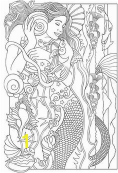 Beautiful mermaid coloring page