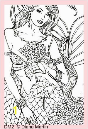 Sexy Mermaid Coloring Pages Y Adult Mermaid Coloring Page Fabric Block Crafts 8×10 Dm2