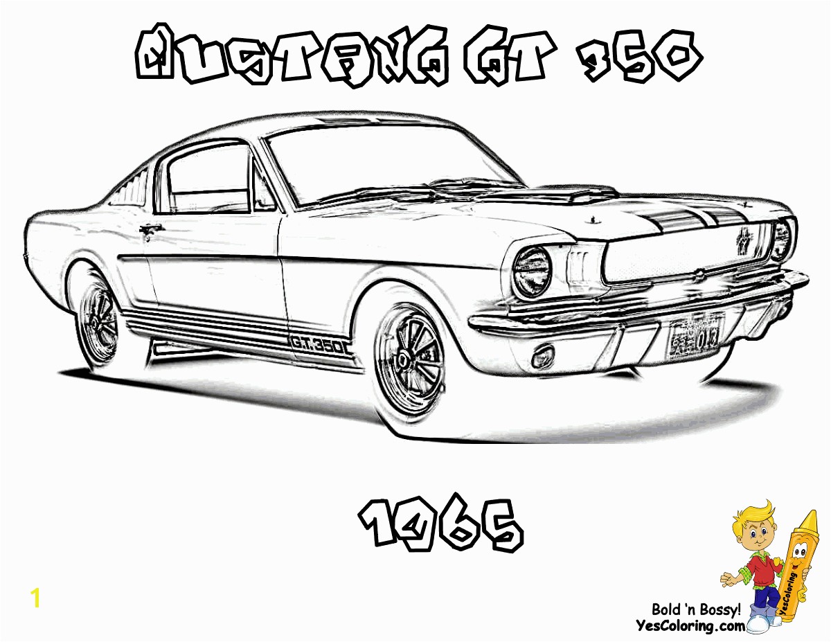 1965 Shelby Mustang GT 350 Fast Car Coloringpage at YesColoring