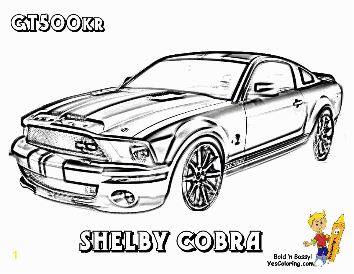 Ford Coloring Mustang Shelby GT 500 at YesColoring