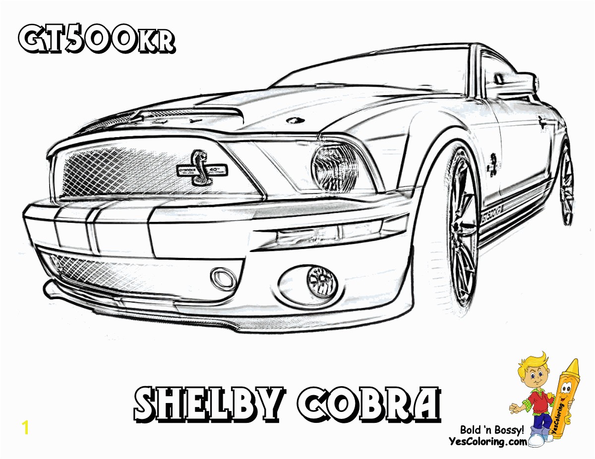 Shelby Mustang Coloring Pages Fierce Car Coloring ford Cars Free Mustangs T Bird