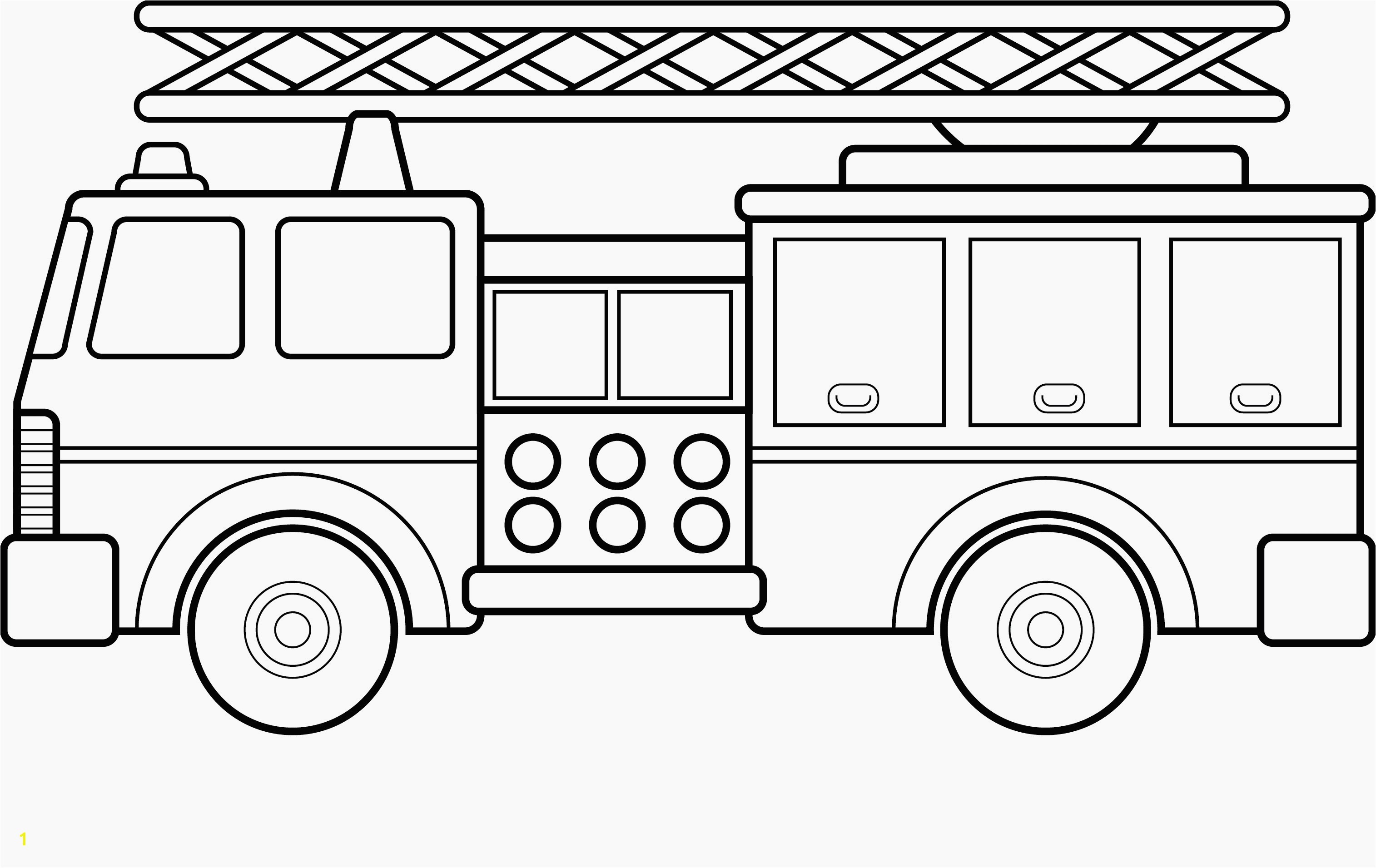 Simple Fire Truck Coloring Page 12 Luxury Fire Truck Coloring Page