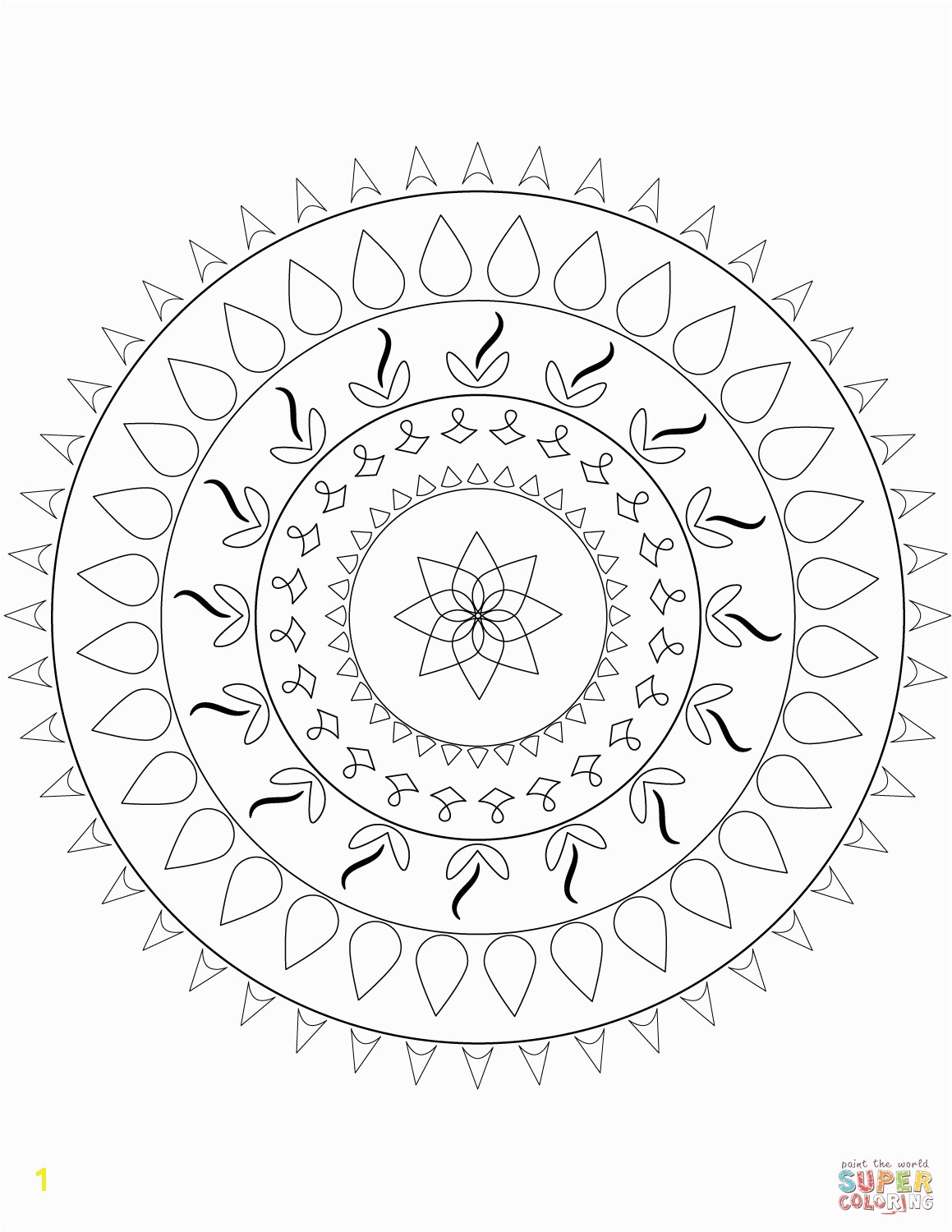 the Simple Mandala coloring pages to view printable