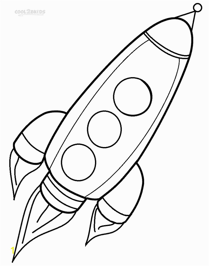 Rocket Ship Coloring Page