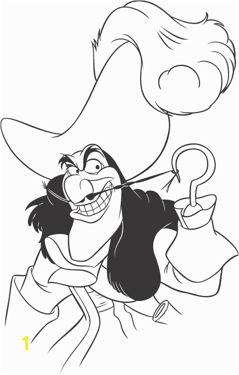 Smile now Cry Later Coloring Pages Peter Pan S Captain Hook Coloring Page