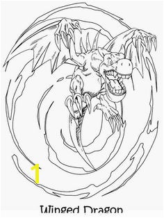Yu Gi Oh coloring page Enjoy coloring the Winged Dragon coloring page