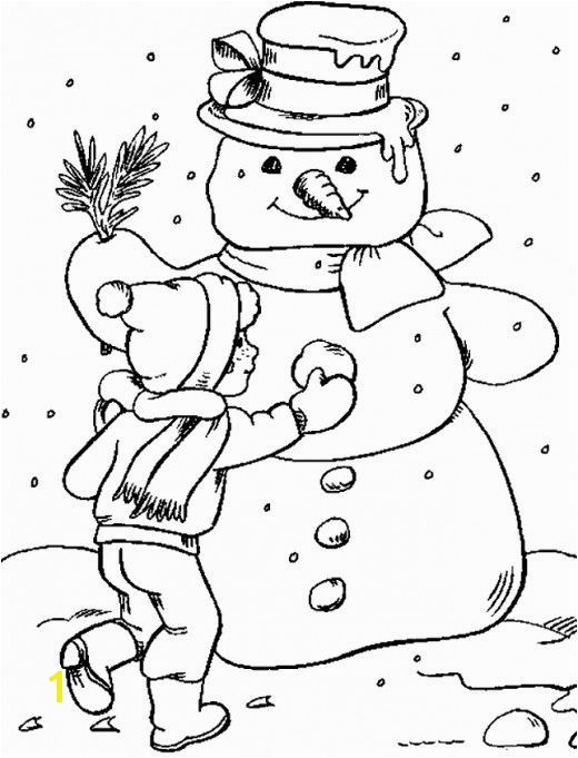 Snowman Coloring Pages for Kindergarten Line Snowman Coloring Page Printables