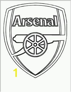 Arsenal Soccer Club Logo Coloring Black and White Picture