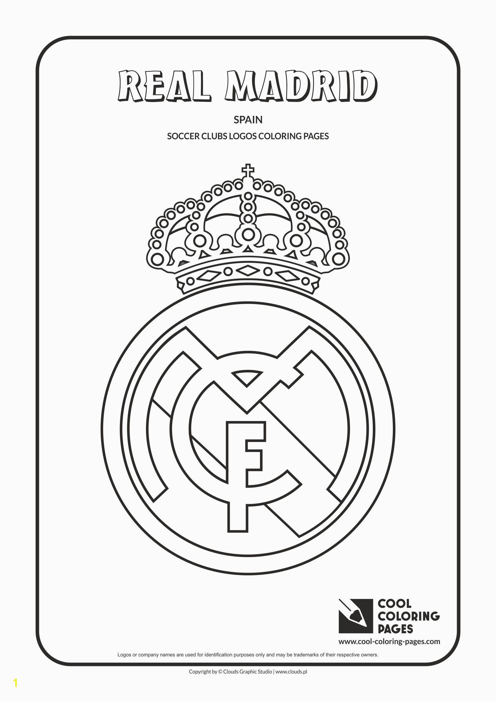 Soccer Team Logos Coloring Pages Cool Coloring Pages Others Real Madrid Logo Coloring Page with