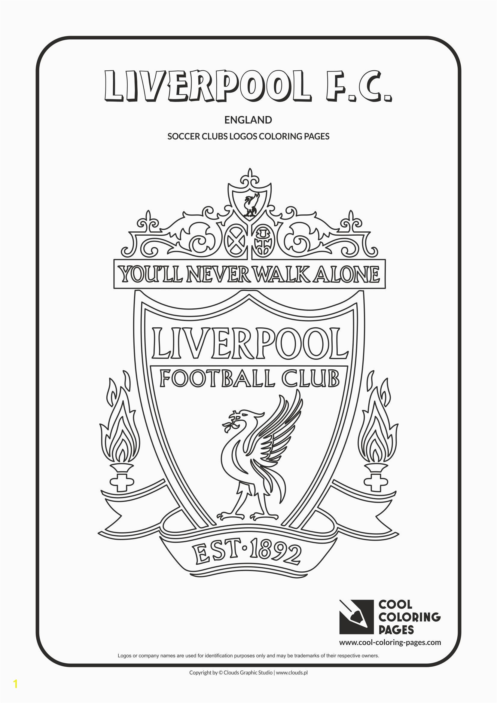 Liverpool F C logo coloring Coloring page with Liverpool F C logo…