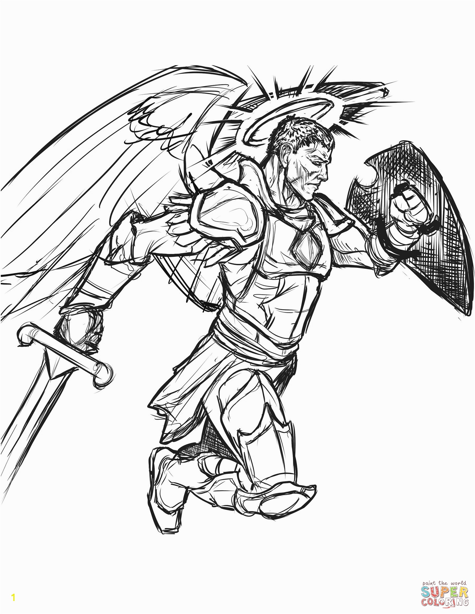 Better Warriors Coloring Pages Warrior Angel Page Free Printable