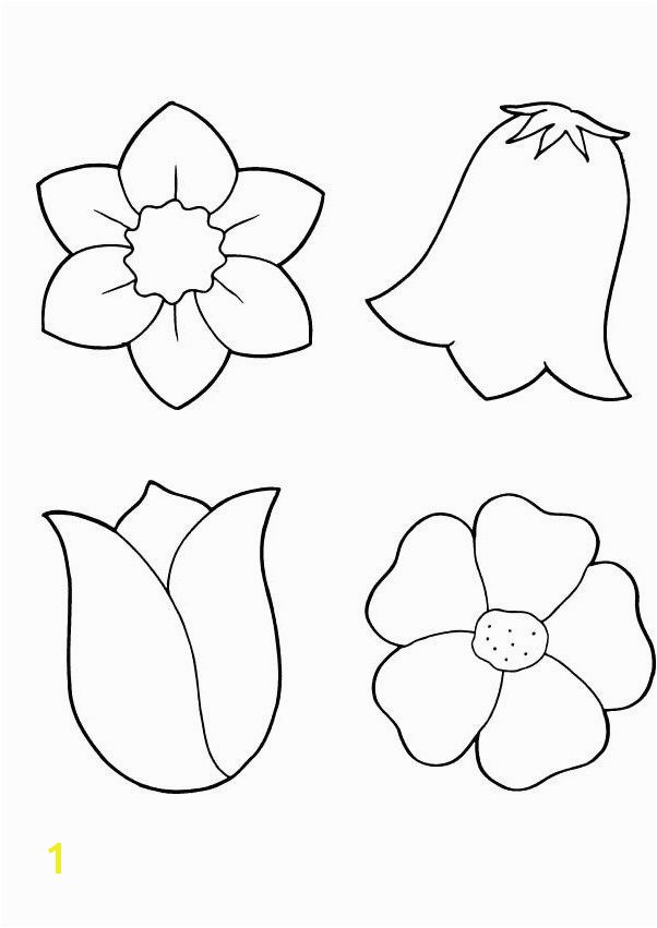 Spring Flower Coloring Pages for toddlers Spring Flowers Coloring Printout Spring Day Cartoon Coloring Pages