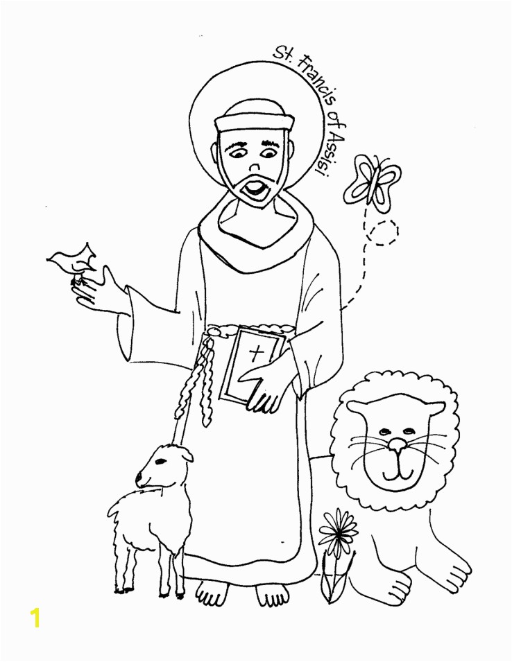 St Francis Of assisi Printable Coloring Page Saints Coloring Pages Printable Catholic Saints