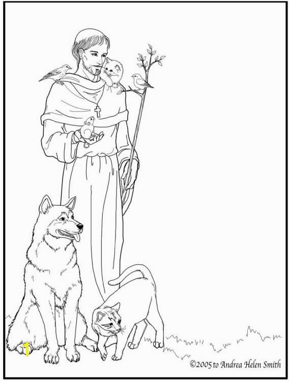 Celebrate October 4 the feast day of Saint Francis of Assisi with St Francis of Assisi Coloring pages for Catholic Kids and learn about St Francis of