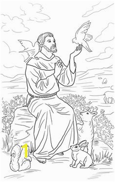 Saint Francis of Assisi coloring page from Saints category Select from printable crafts of