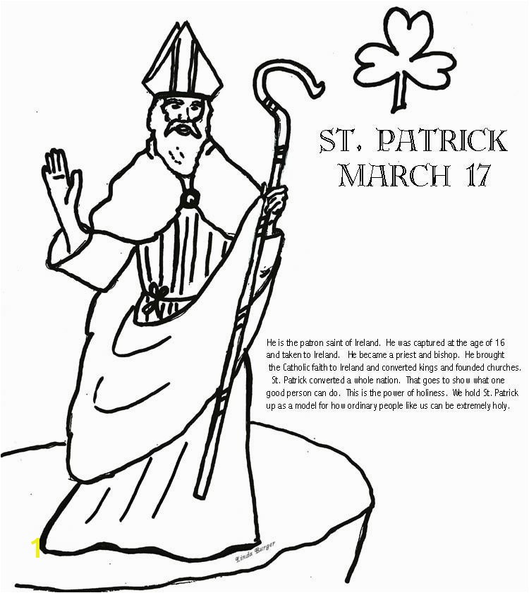 Saint Coloring Pages Catholic St Patrick Coloring Pages 18 St Cy…