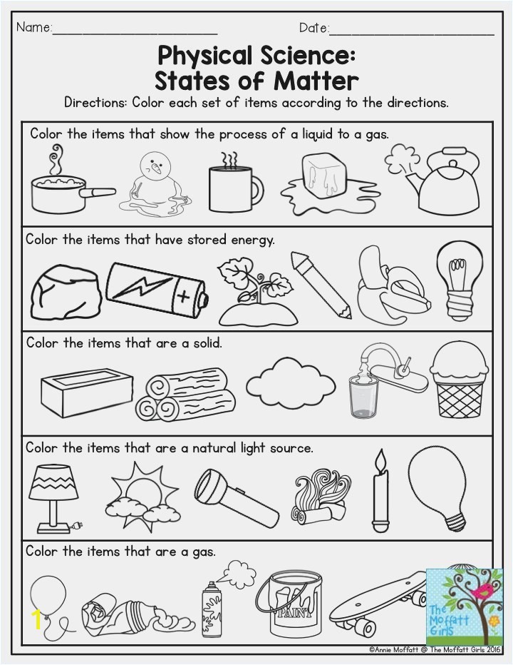 Matter Worksheets 2nd Grade Carelessme SaveEnlarge · States