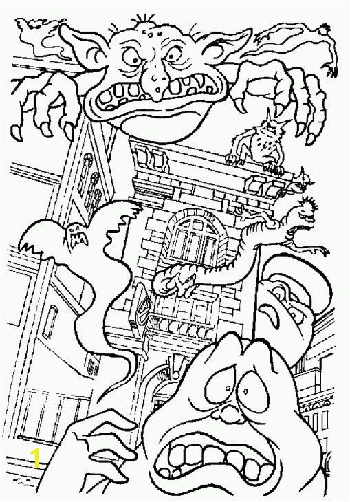 All Ghosts In New York Unleashed In Ghostbusters Coloring Page