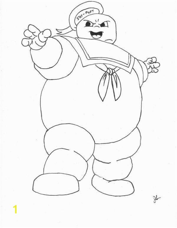 Ghostbusters Stay Puft Marshmallow Man coloring page