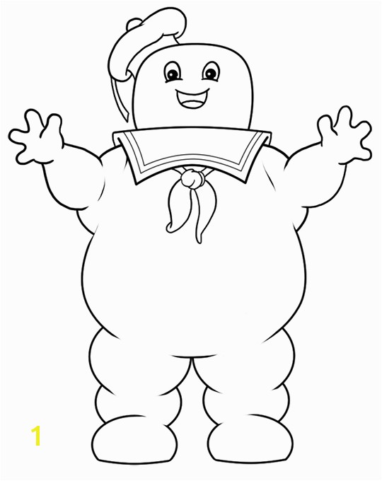 Stay Puft Coloring Page Ghostbusters Stay Puft Marshmallow Man Coloring Pages Sketch