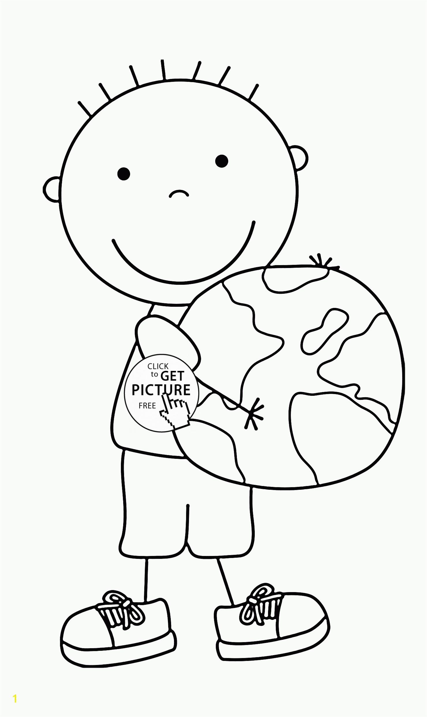 Keep the Earth Clean and Green Earth Day coloring page for kids coloring pages