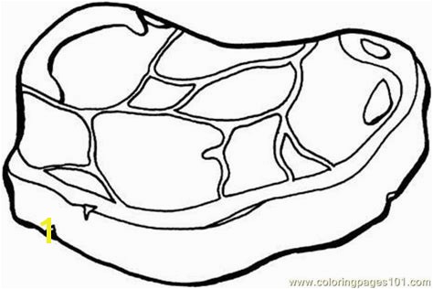 Steak Coloring Page Meat Coloring Pages Eskayalitim