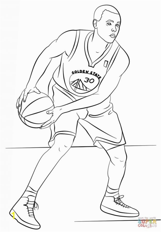 Stephen Curry Coloring Pages to Print Stephen Curry Nba Coloring Pages Sports Coloring Pages