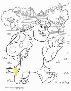 I think that Sulley wants to be a good Scarer Have fun coloring this awesome picture from Monsters University movie Just print it