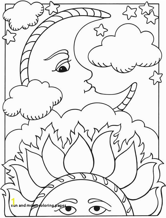 23 Sun and Moon Coloring Pages