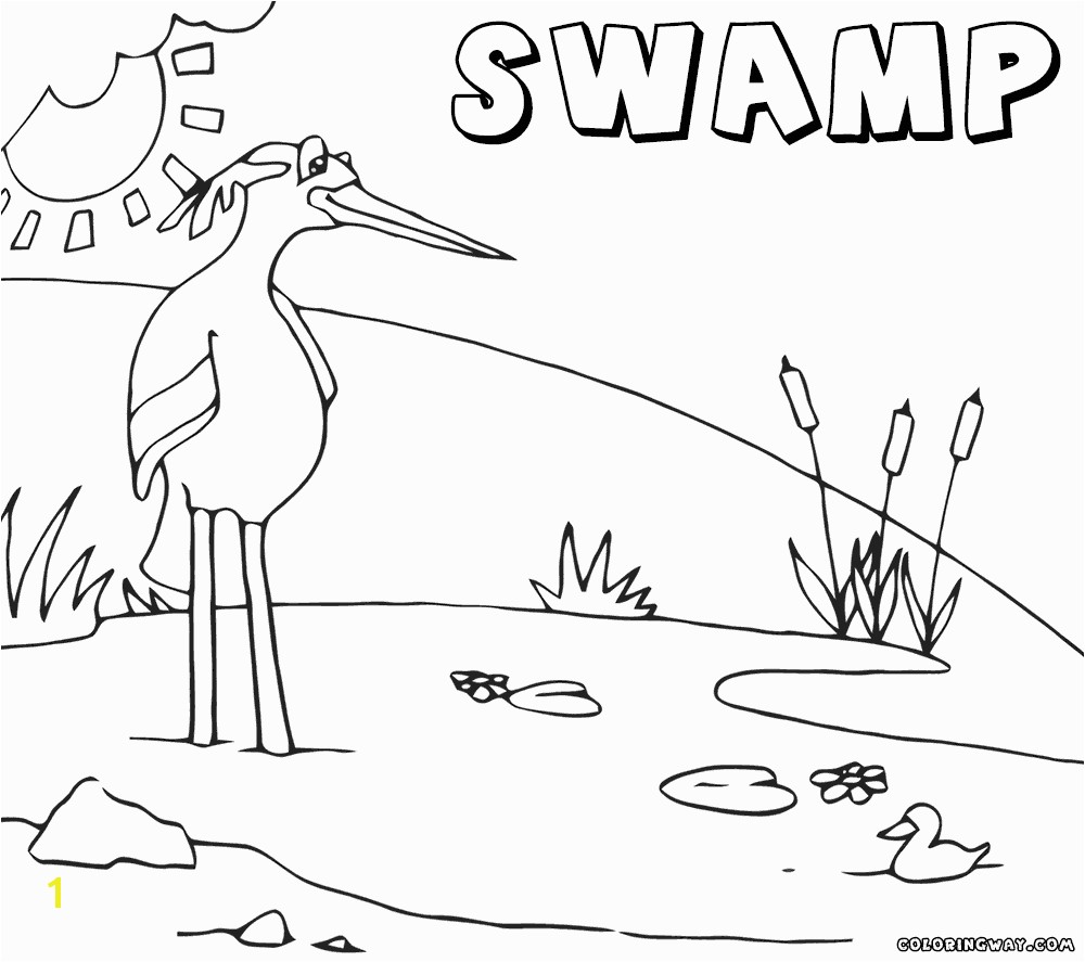 Challenge Swamp Animals Coloring Pages